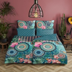 HIP Dekbedovertrek Valdez - katoen-satijn no.30079 petrol