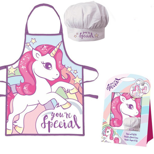 Unicorn Schort en Koksmuts You're Special - 4-8 Jaar