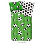 Good morning Dekbedovertrek 140x220 kids Soccer - nr.30344 groen