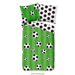 Good morning Dekbedovertrek 140x220 kids Soccer - nr.30344 groen