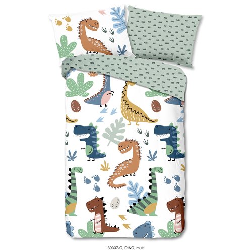 Good morning Dekbedovertrek 140x220 kids Dino - nr.30337 multi