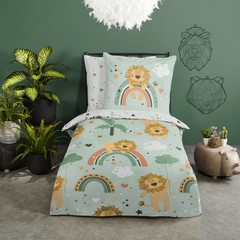 Good morning Dekbedovertrek kid Lions - nr.30368 groen