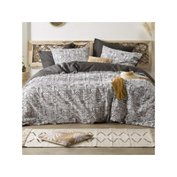 De Witte Lietaer Dekbedovertrek Checkered Sea Green - Katoen Perkal