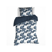 De Witte Lietaer Dekbedovertrek North Eclipse Blue - Katoen Perkal