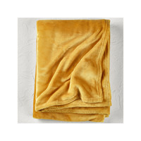De Witte Lietaer Fleece deken Snuggly Golden Yellow - 150 x 200 cm - Geel