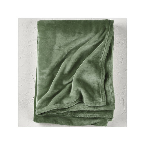 De Witte Lietaer Fleece deken Snuggly Khaki - 150 x 200 cm - Groen