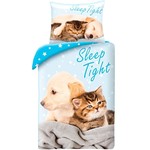 Animal Pictures Dekbedovertrek Sleep Tight - (Let op - Met extra grote sloop 70x90cm) - Katoen