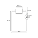 Bricks Dekbedovertrek Bricks - Eenpersoons - 140  x 200 cm + 65 x 65 cm - Katoen