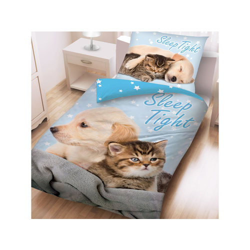 Animal Pictures Dekbedovertrek Sleep Tight - (Let op - Met extra grote sloop 70x90cm) - Katoen