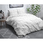 Sleeptime Dekbedovertrek ST FL Deep check White