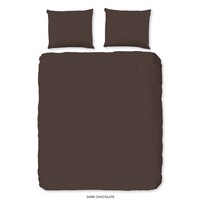 HIP Dekbedovertrek - katoen-satijn d.choco