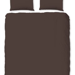 HIP Dekbedovertrek - katoen-satijn d.choco