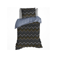 De Witte Lietaer Dekbedovertrek Sioux Blue Grey - Katoen Flanel