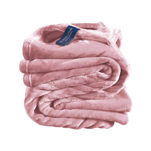 De Witte Lietaer Fleece deken Cosy Dusty Rose - 150 x 200 cm - Roze