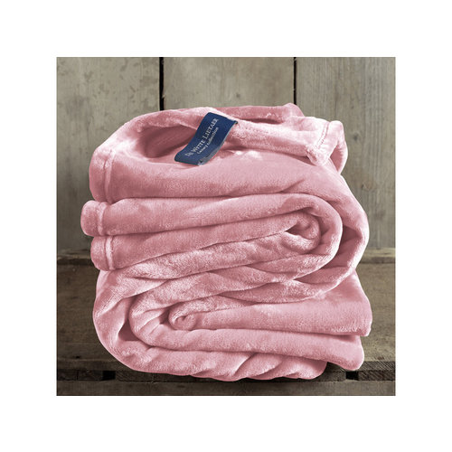 De Witte Lietaer Fleece deken Cosy Dusty Rose - 150 x 200 cm - Roze