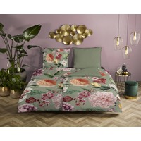 Descanso Dekbedovertrek Fiore - organic nr.30228 groen