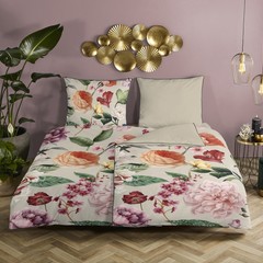 Descanso Dekbedovertrek Fiore - organic nr.30228 zand