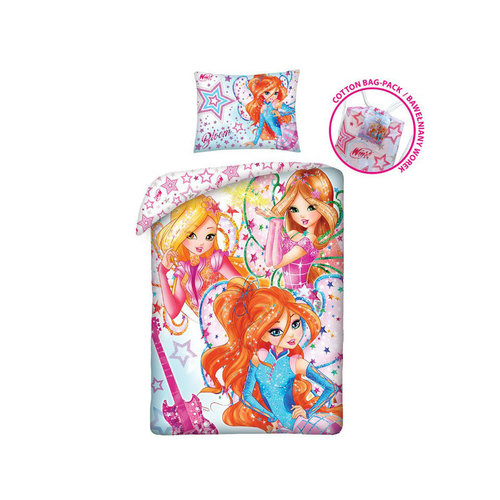 Winx Club Dekbedovertrek Bloom- (Let op - Met extra grote sloop 70x90cm) - Katoen