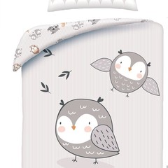 Animal Pictures BABY Dekbedovertrek Uil - 100 x 135 cm - Katoen