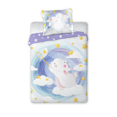 Cuddles BABY Dekbedovertrek, Konijn - 100 x 135 cm - Katoen