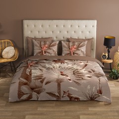 Good morning Dekbedovertrek Fuji - nr.30419 taupe