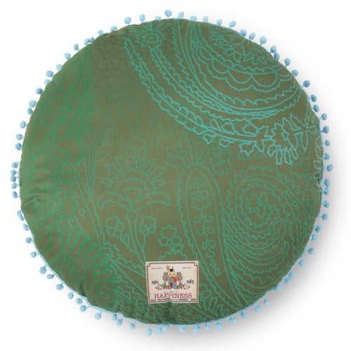 Happiness Gevuld kussen Rocky - 55cm diameter polyester Happiness nr.20076 groen