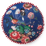 Happiness Gevuld kussen Cooper - 55cm diameter polyester Happiness nr.20074 blauw