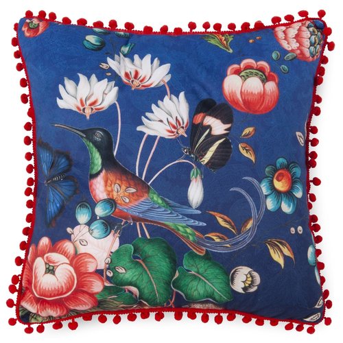 Happiness Gevuld kussen Cooper - 1-48x48 polyester Happiness nr.20074 blauw