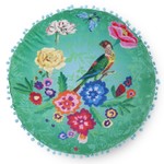 Happiness Gevuld kussen Mandy - 55cm diameter polyester Happiness nr.20036 aqua