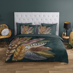 Good morning Dekbedovertrek Soft Feather - nr.20064 donker groen