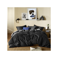 Moodit Dekbedovertrek Basil Black - Katoen