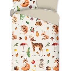 Good morning Dekbedovertrek Autumn - 140x220 flanel kids nr.30526 multi