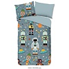 Good morning Dekbedovertrek Spacemen - 140x220 kids nr.30388 grijs