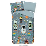 Good morning Dekbedovertrek Spacemen - 140x220 kids nr.30388 grijs