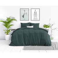 Dreamhouse Dekbedovertrek Stone Washed Dark green
