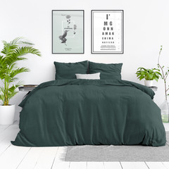 Dreamhouse Dekbedovertrek Stone Washed Dark green