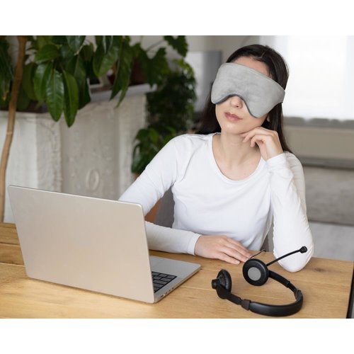 Swiss Nights Weighted Eye Mask + Minky Fleece Anthracit