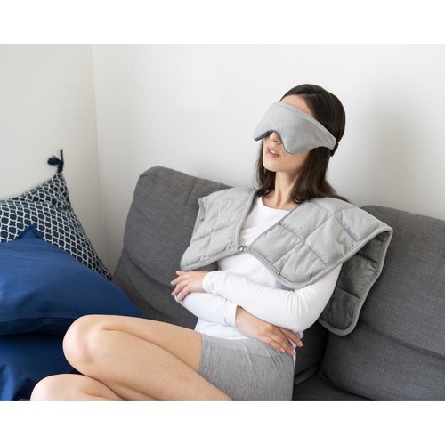 Swiss Nights Weighted Eye Mask + Minky Fleece Anthracit