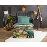 Good morning Dekbedovertrek Prehistory - 140x220 flanel kids nr.30377 multi