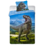 Dinosaurus Dekbedovertrek T-Rex - (Let op - Met extra grote sloop 70x90cm) - Katoen