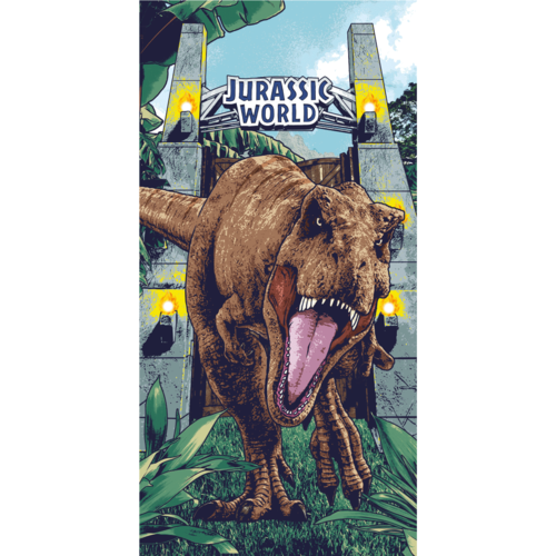 Jurassic World Strandlaken Roar - 70 x 140 cm - Katoen