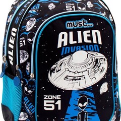 Must Rugzak Alien Invasion - Glow in the Dark - 43 x 32 x 18 cm - Polyester