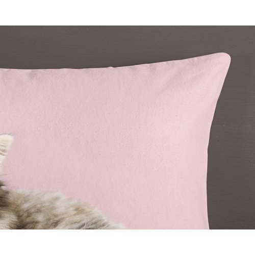 Geen Verkoop Bettbezug (Deutsche Version) Cat - flanel kids nr.30501 roze