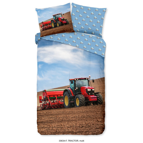 Good morning Dekbedovertrek Tractor - flanel kids 140x220 nr.30634 multi