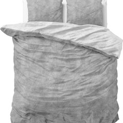 Sleeptime Dekbedovertrek FLanel Washed Cotton Grijs 200 x 220