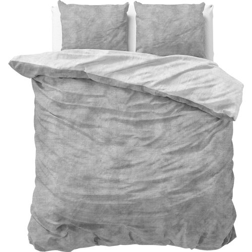 Sleeptime Dekbedovertrek FLanel Washed Cotton Grijs 200 x 220