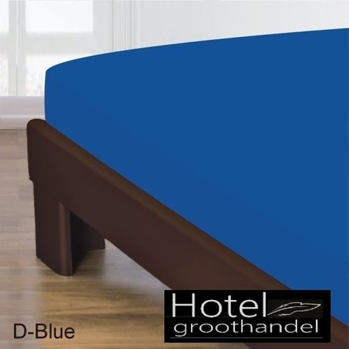hotelgroothandel.nl Katoen Hoeslaken - blauw - 30cm - gladde 100% Katoen