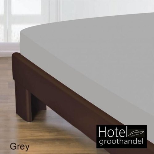 hotelgroothandel.nl Katoen Hoeslaken - grijs - 30cm - gladde 100% Katoen
