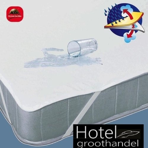 hotelgroothandel.nl Plateau Waterdicht PU Matrasbeschermer 220g. p/m2 Flanel 100% geruwd katoen