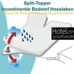 hotelgroothandel.nl Splittopper Molton Waterdicht - Polykatoen
